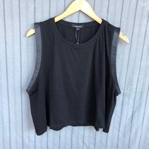 La Marque leather trimmed tank - NWT